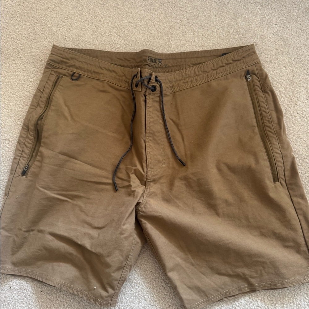 Roark Tan Layover Traveler Shorts
